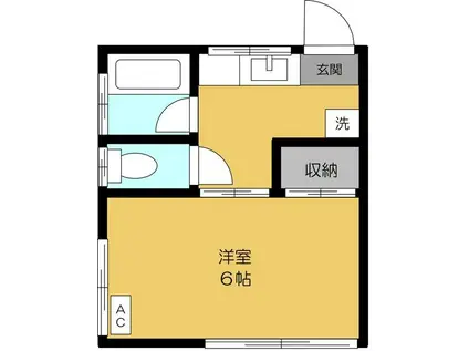 ヴィラコート久が原(1K/2階)の間取り写真