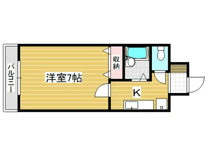 スターゲートマジョリティー(1K/4階)の間取り写真