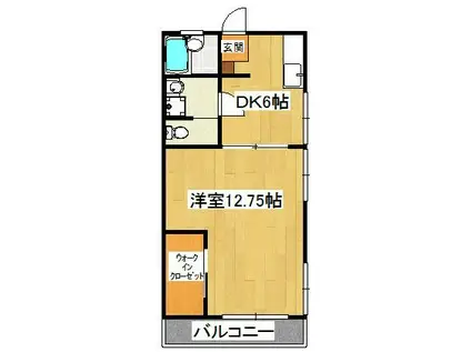 コーポ寿(1DK/2階)の間取り写真