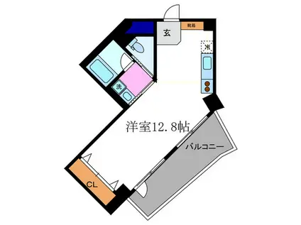 PRIMEIKU北白川(ワンルーム/3階)の間取り写真