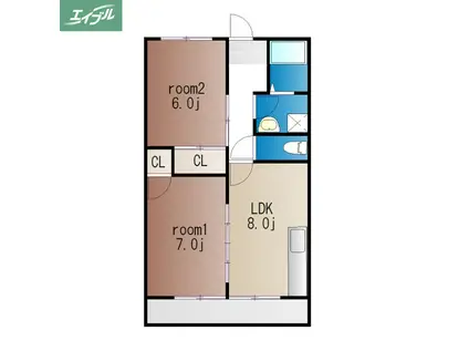 ガーデンパークIII(2LDK/1階)の間取り写真