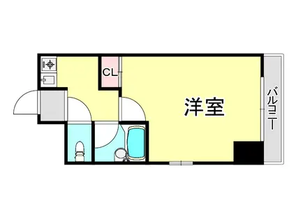 エクレール六甲(1K/2階)の間取り写真