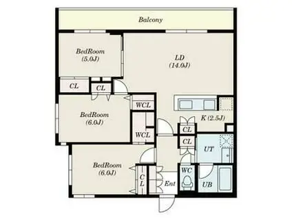 S-RESIDENCE神宮前(3LDK/3階)の間取り写真