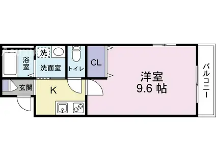 デコート代々木上原(1K/1階)の間取り写真