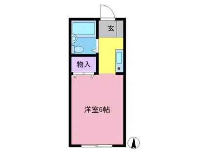 ジュネパレス春日部第7(1K/1階)の間取り写真