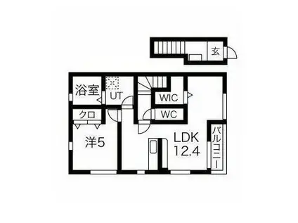 BONHEUR(1LDK/2階)の間取り写真