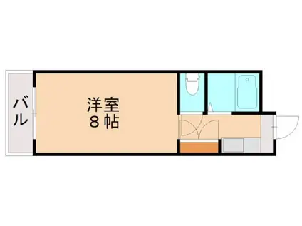 折尾自由ヶ丘センチュリー21(ワンルーム/2階)の間取り写真