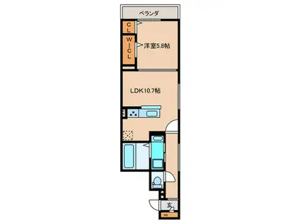 ラ フレーズ(1LDK/2階)の間取り写真