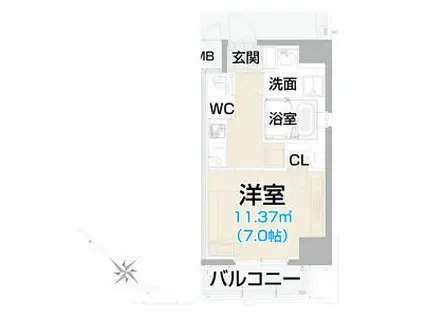 NNS 121(1K/3階)の間取り写真