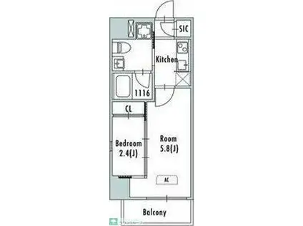 GRAN PASEO亀有(2K/2階)の間取り写真