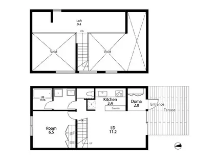 ROJI COURT MOTOKI(1LDK/3階)の間取り写真