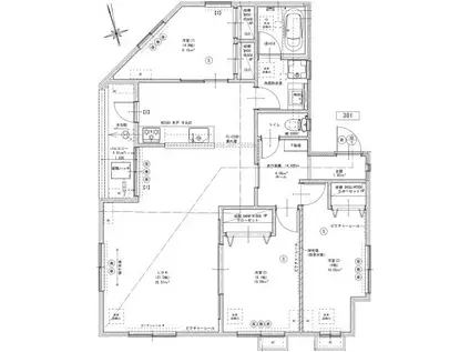 ココメゾン(3LDK/3階)の間取り写真