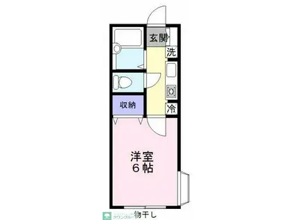 ハウス池亀1号館(1K/2階)の間取り写真