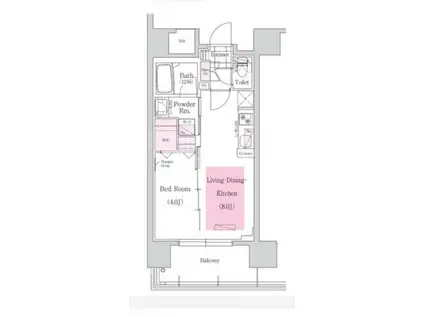 アーバネックス北堀江II(1LDK/14階)の間取り写真