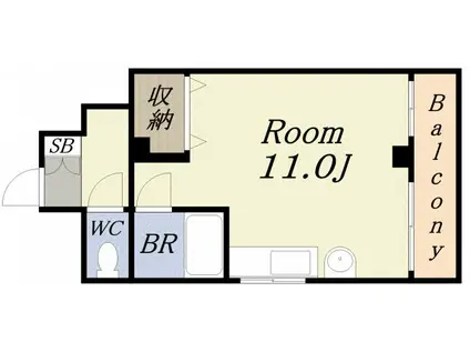 MIYA弁天(ワンルーム/3階)の間取り写真