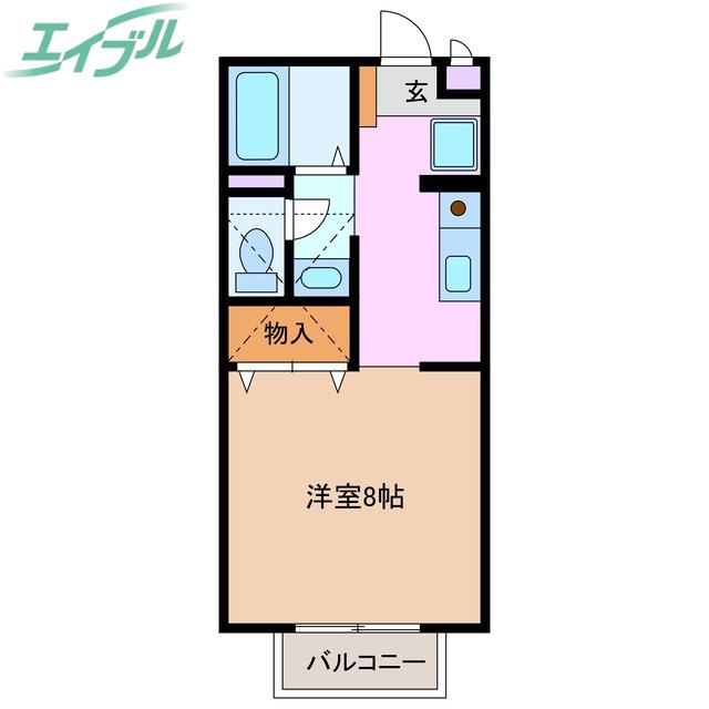マ・メゾン海山道(1K/2階)の間取り写真