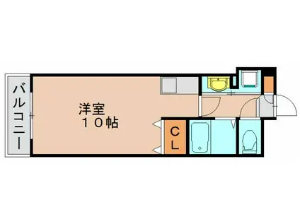アーバニィ東公園(ワンルーム/7階)の間取り写真