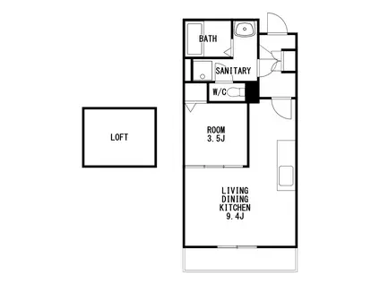 ＪＲ東海道本線 岡崎駅 徒歩1分 2階建 築17年(1LDK/2階)の間取り写真