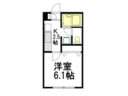 ドムス東高円寺(1K/2階)の間取り写真