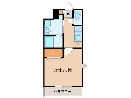 ルミナス荒井西(1K/5階)の間取り写真