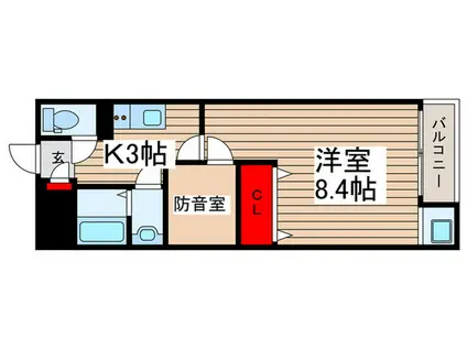 SKビル拾四番館(1K/3階)の間取り写真