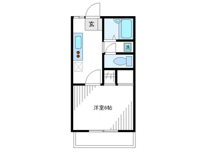 梅ヶ丘テラスA棟(1DK/1階)の間取り写真