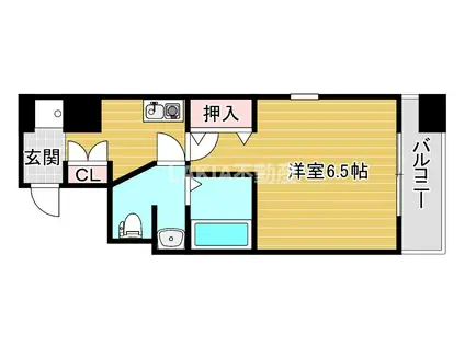 ニューシティアパートメンツ西天満(1K/8階)の間取り写真