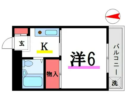 塩田ビル(1K/1階)の間取り写真