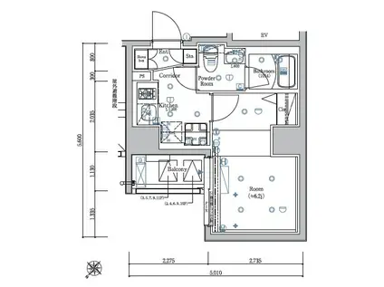 SYFORME YOKOHAMA-HIRANUMABASHI(1K/11階)の間取り写真