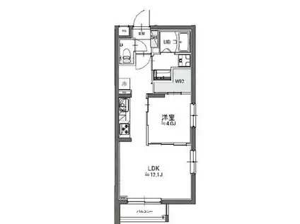 TASUKI(1LDK/1階)の間取り写真