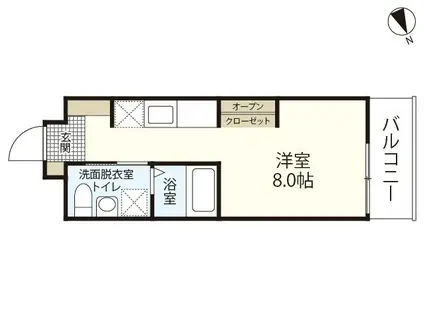 COLLINA山根町(ワンルーム/2階)の間取り写真