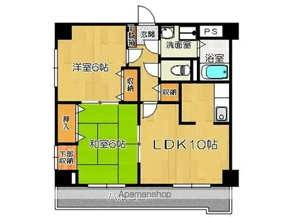 ファースト名取(2LDK/2階)の間取り写真