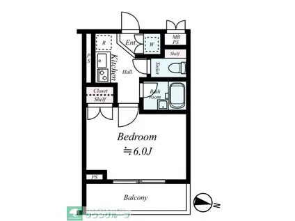 ルーブル高円寺参番館(1K/4階)の間取り写真