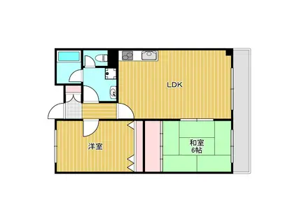 エクセルハイツ(2LDK/2階)の間取り写真