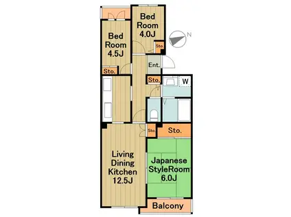 コーポレート南大沢(3LDK/3階)の間取り写真