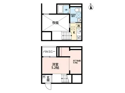 ル・フォティユIII (1K/1階)の間取り写真