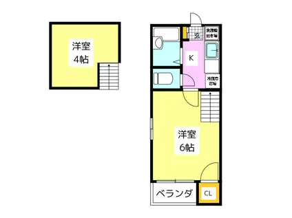 K&Y井尻壱番館(1K/1階)の間取り写真