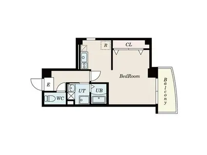 ラ・フォンテ大国(ワンルーム/6階)の間取り写真