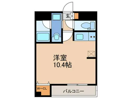 タワーズ香椎駅前(ワンルーム/4階)の間取り写真