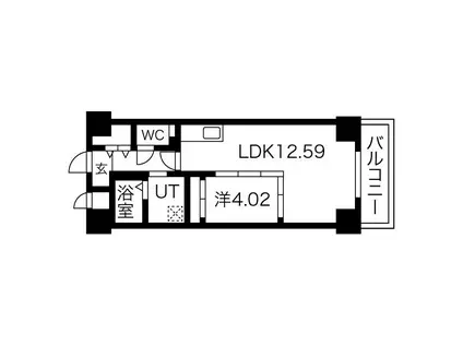 PRIMAL千種STELO(1LDK/5階)の間取り写真