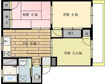 グレイスコート川口(3DK/1階)の間取り写真