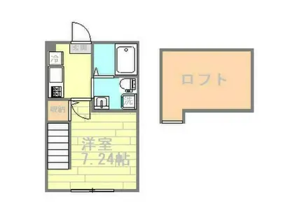 ノーチェ善行(1K/1階)の間取り写真