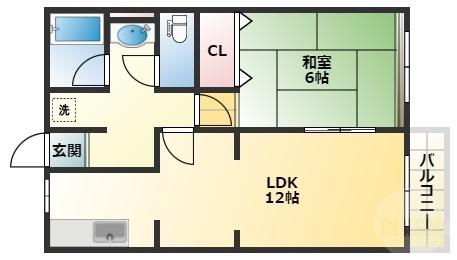 CORPO PINEHILL(1LDK/1階)の間取り写真
