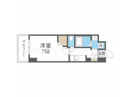 J-BRIGHT UMEDA KITA(1K/2階)の間取り写真