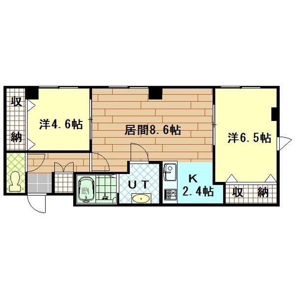 MIUNA BLDG(2LDK/3階)の間取り写真
