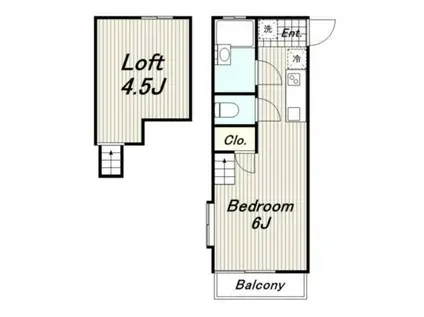 美里ハウス居村(1K/1階)の間取り写真
