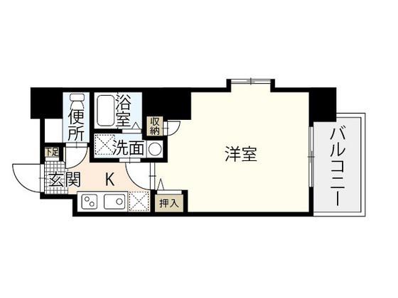BZ HILLS STAGE(1K/7階)の間取り写真