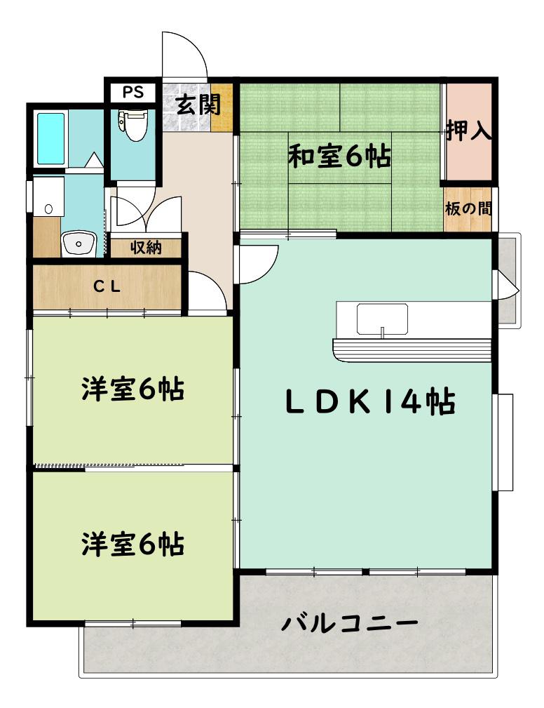 N1守恒(3LDK/4階)の間取り写真