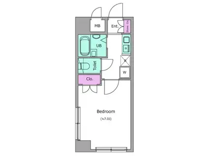 レジディア門前仲町(1K/6階)の間取り写真