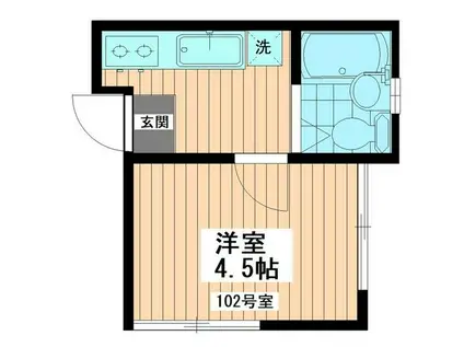 FORSIA(1K/1階)の間取り写真